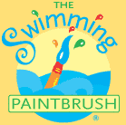 Swimming Paintbrush logo